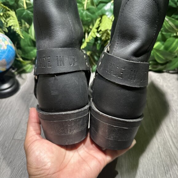 Vintage HH DOUBLE H Barry Leather Mens Size 10 EE Motorcycle Harness Boots USA - Picture 6 of 11